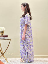 Load image into Gallery viewer, Modest Violet Nursing Caftan
