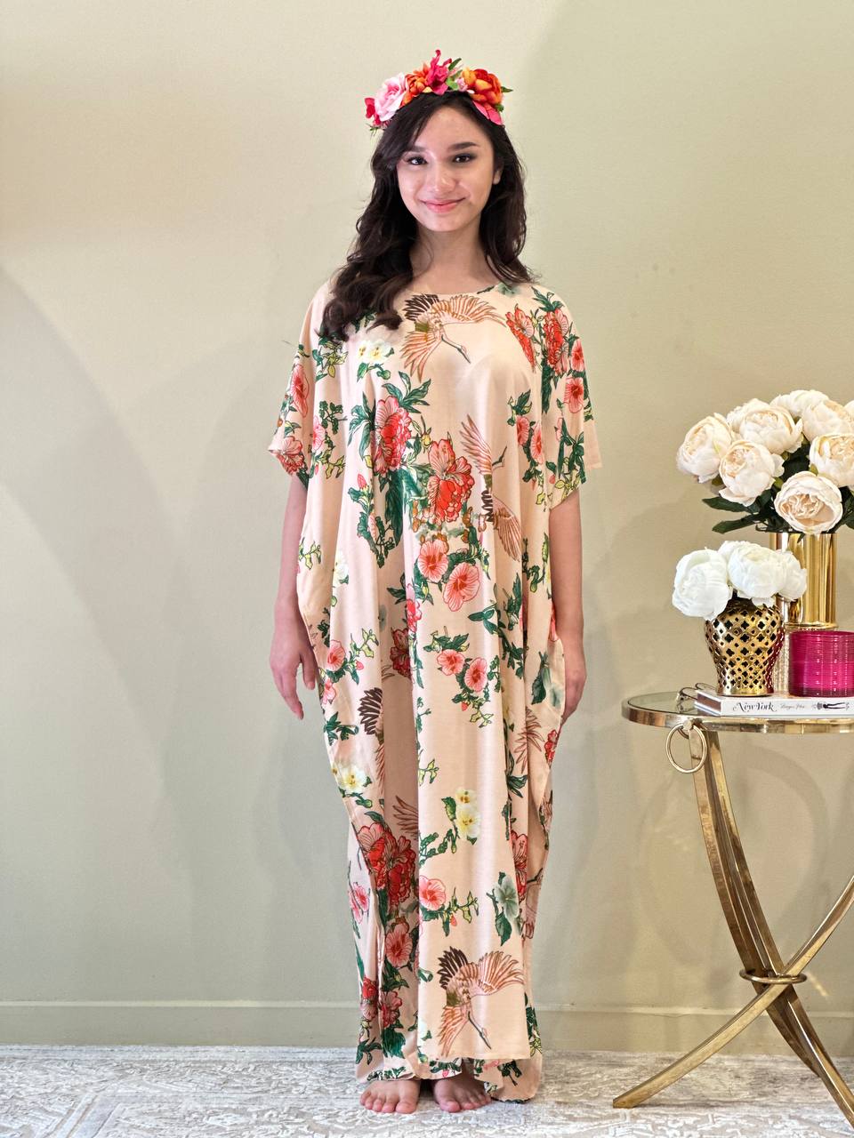 Hibiscus Nursing Caftan