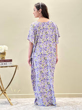 Load image into Gallery viewer, Modest Violet Nursing Caftan
